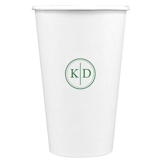 Petite Dotted Circle Duogram Paper Coffee Cups